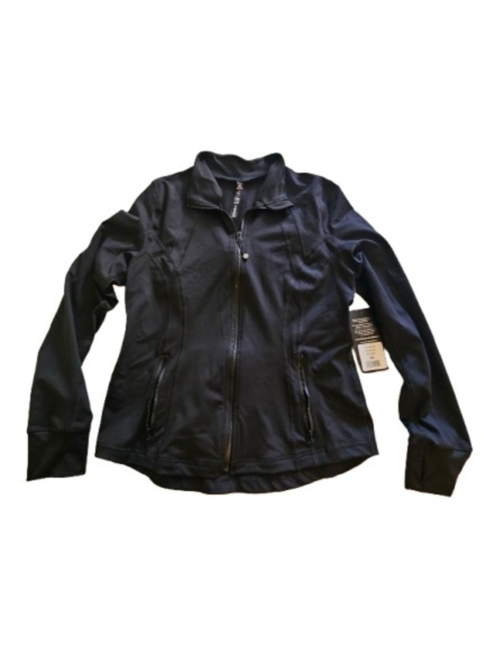 90 Degree by Reflex Full Zip Runner‎ Jacket Black XL NWT Thumbholes